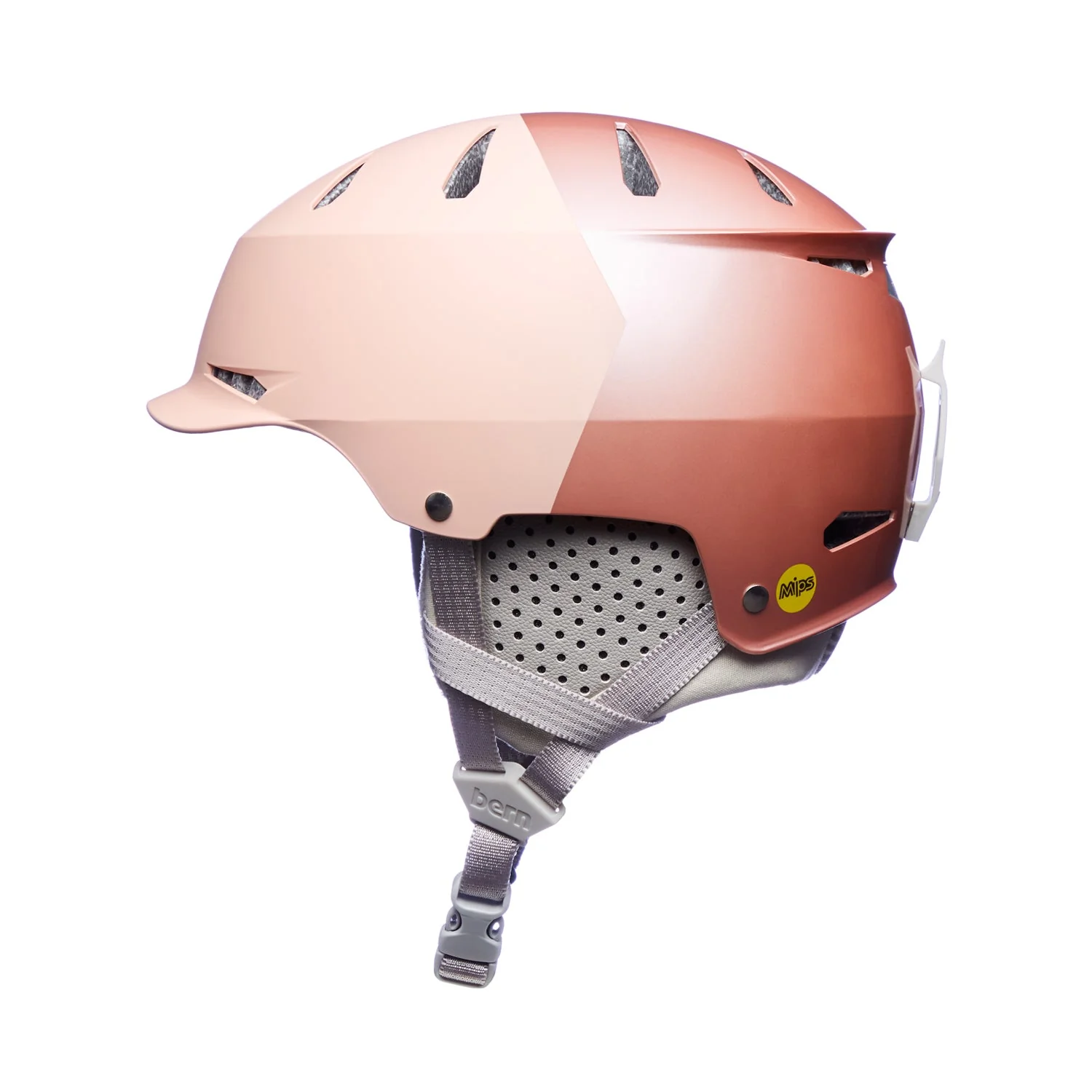 Bern Hendrix MIPS Winter Helmet - Metallic Rose Gold Hatstyle - Image 4