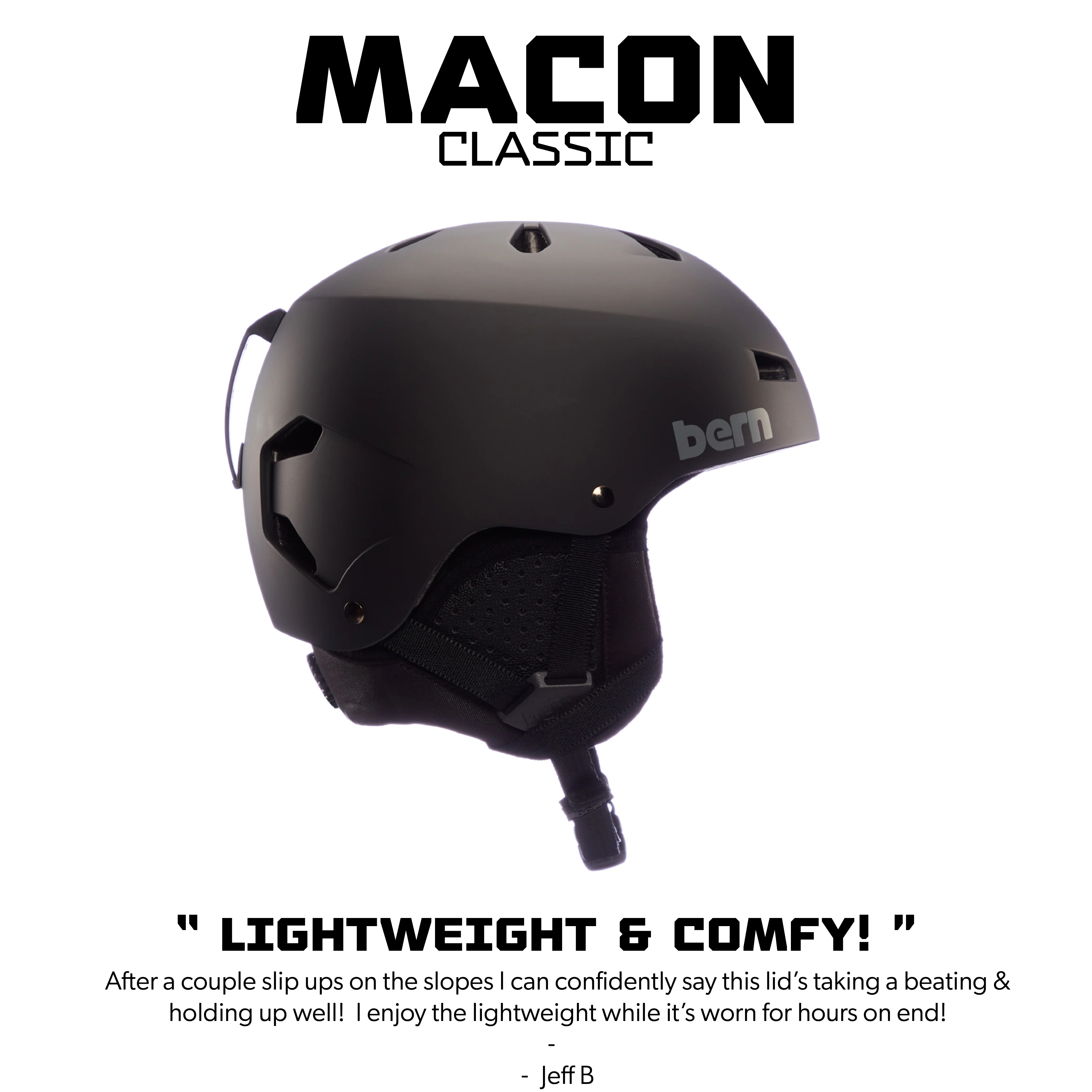 Bern Macon Classic Winter Helmet - Matte Grey - Image 6