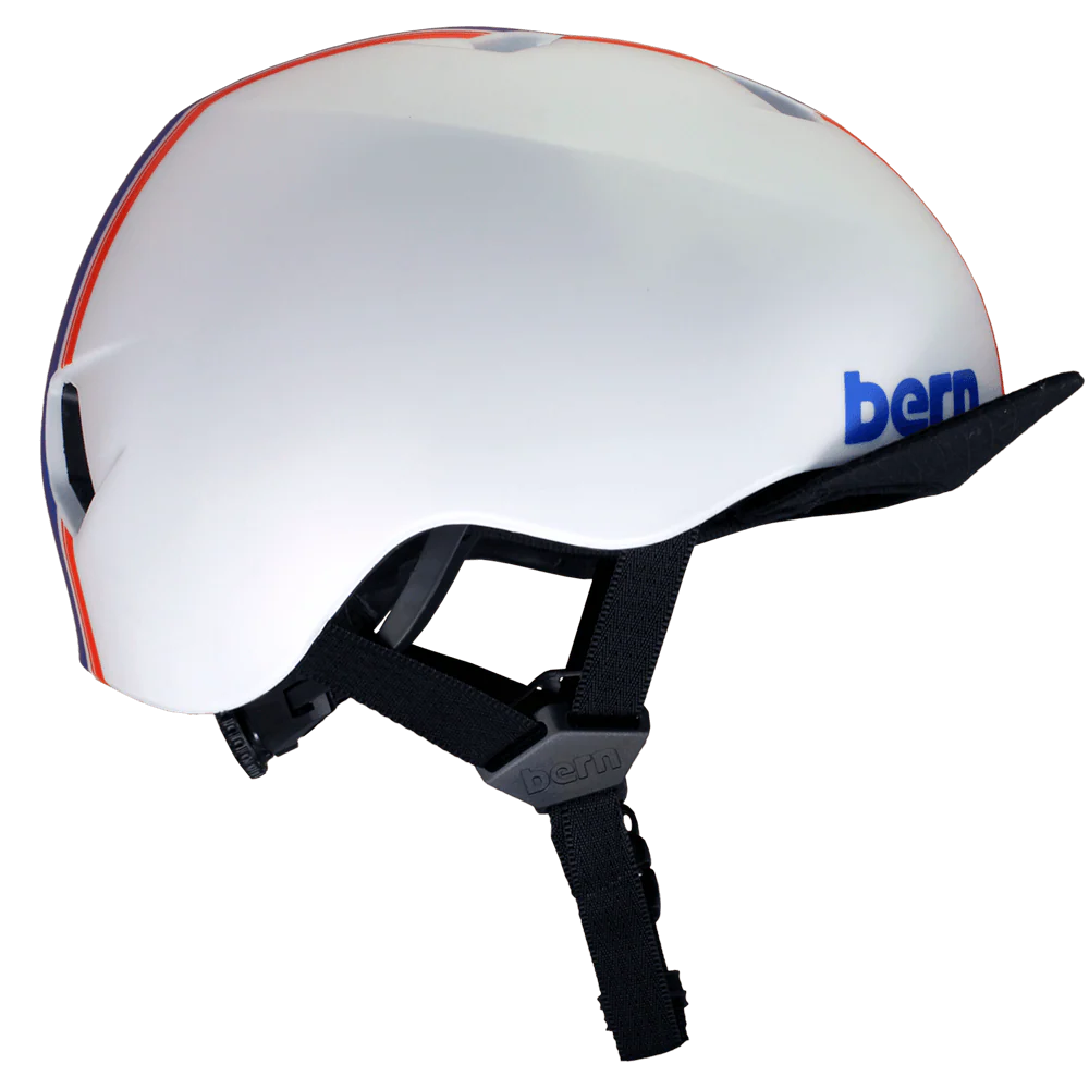 Bern Nino DVRT Youth Helmet - Satin White Racing Stripe - Image 3